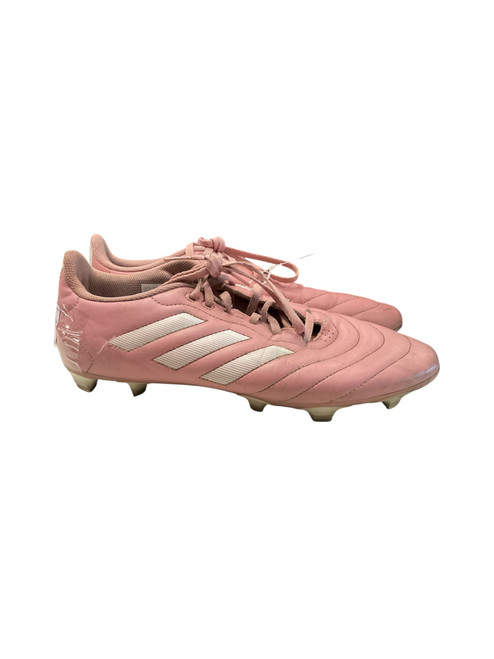 Vist Large View of Product Image Which is Used Adidas Soccer Cleats Pink Senior 10.5