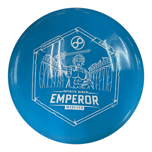 Vist Large View of Product Image Which is Used Infinite Discs EMPEROR Disc Golf Driver Royal Blue