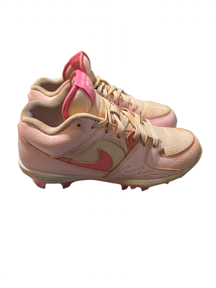 Vist Large View of Product Image Which is Used Nike NIKE AIR JORDAN STADIUM SZ 8 BB/SB Cleats Pink Senior 8