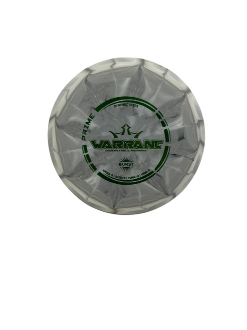 Vist Large View of Product Image Which is Used Dynamic Discs Prime Burst Warrant 180g Disc Golf Mid Range Grey
