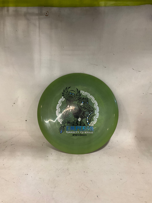 Vist Large View of Product Image Which is Used Infinite Discs EMPEROR Disc Golf Driver Green