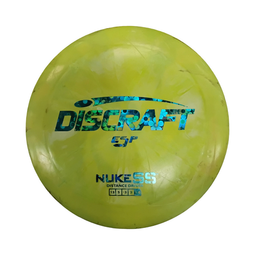 Vist Large View of Product Image Which is Used Discraft ESP NUKE SS Disc Golf Driver Neon Green 174g