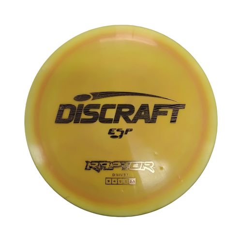 Vist Large View of Product Image Which is Used Discraft ESP RAPTOR Disc Golf Mid Range Yellow 173g
