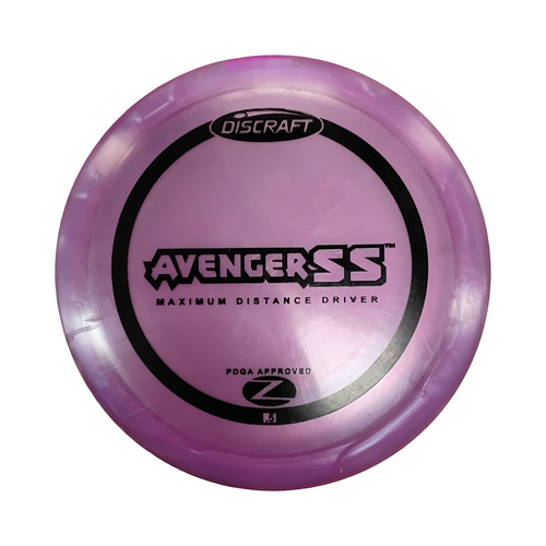 Vist Large View of Product Image Which is Used Discraft AVENGER SS Z Disc Golf Driver Purple 171g