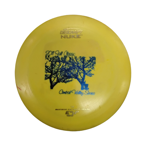 Vist Large View of Product Image Which is Used Discraft ESP NUKE Disc Golf Driver Yellow 176g