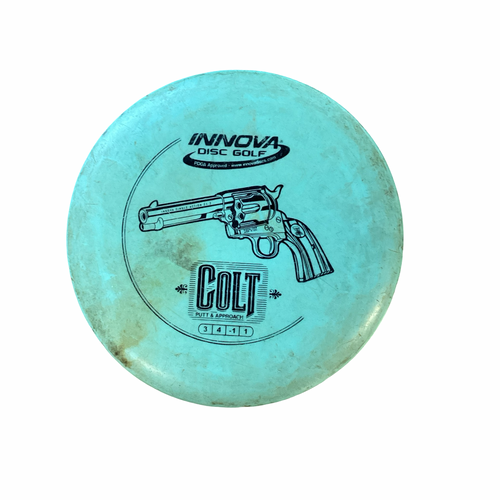 Vist Large View of Product Image Which is Used Innova COLT Disc Golf Putter Carolina Blue