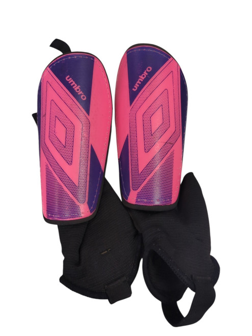 Vist Large View of Product Image Which is Used Umbro Soccer Shin Guards Junior Pink SM