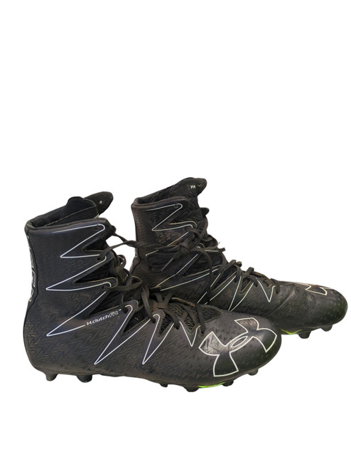 Vist Large View of Product Image Which is Used Under Armour Adult FB Cleats Black Senior 11