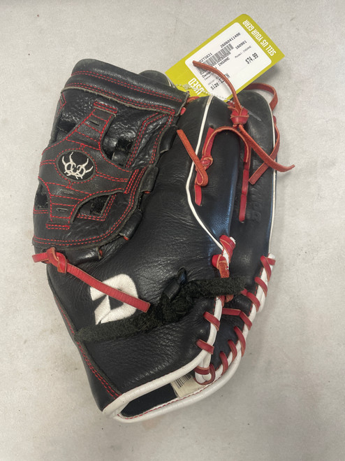 Vist Large View of Product Image Which is Used Demarini INSANE BB/SB Glove RH Throw Black 13"