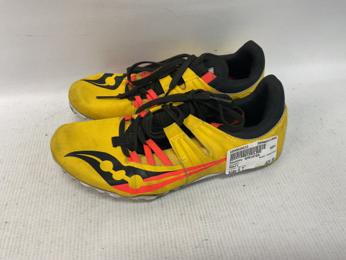 Vist Large View of Product Image Which is Used Saucony SPRINTER Track & Field Cleats Adult Yellow Senior 7