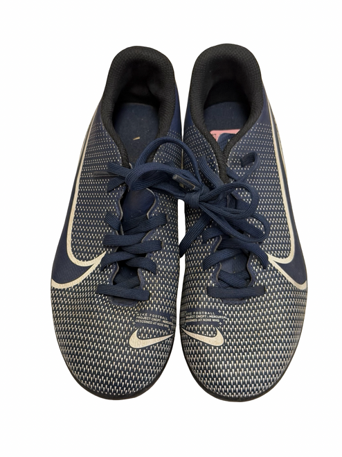 Vist Large View of Product Image Which is Used Nike Mercurial Vapor 13 AT8161-410 Soccer Cleats Navy Blue Junior 02