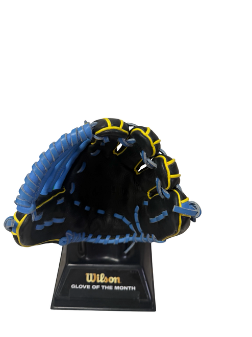 Vist Large View of Product Image Which is Used Wilson A500 A05RB25105 Leather Shell Junior Baseball Glove RH Throw Blue 10 1/2"