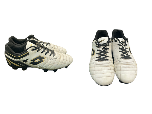 Vist Large View of Product Image Which is Used Lotto Soccer Cleats White Senior 7