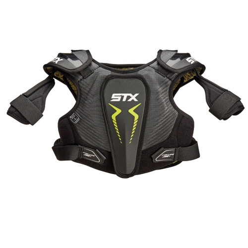 Vist Large View of Product Image Which is New STX STALLION 200+ Lacrosse Shoulder Pads Black LG