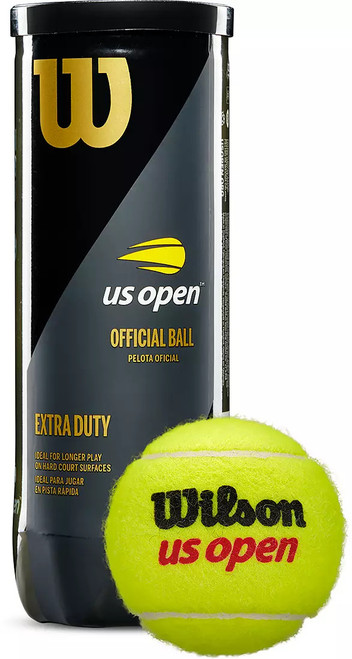 Vist Large View of Product Image Which is New Wilson US Open Extra Duty 3-ball Tennis Canister
