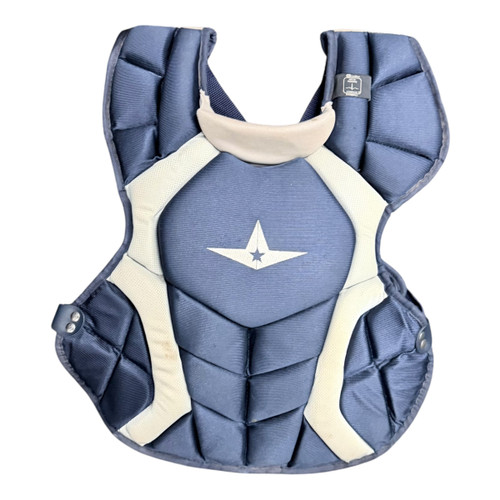 Vist Large View of Product Image Which is Used All Star CHEST PROTECTOR Catchers Chest Protector Navy Blue Youth
