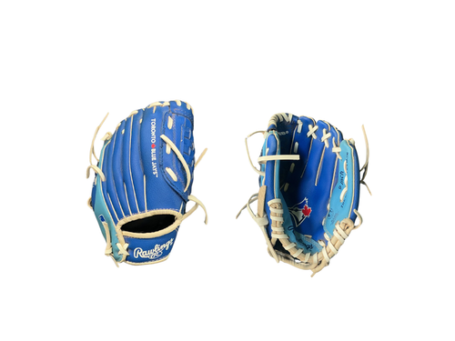 Vist Large View of Product Image Which is Used Rawlings BLUEJAYS BB/SB Glove T-ball Royal Blue 9"