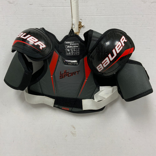 Vist Large View of Product Image Which is Used Bauer LIL SPORT Youth Shoulder Pads LG