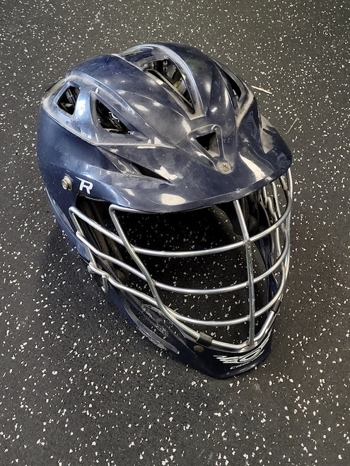 Vist Large View of Product Image Which is Used Cascade R YOUTH Lacrosse Helmet Navy Blue One Size