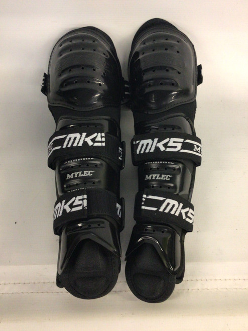 Vist Large View of Product Image Which is Used Mylec MK5 Junior Shin Guards Black 11"