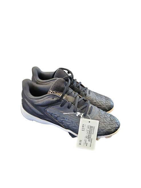 Vist Large View of Product Image Which is Used Under Armour BSBL CLEATS BB/SB Cleats Black Senior 9