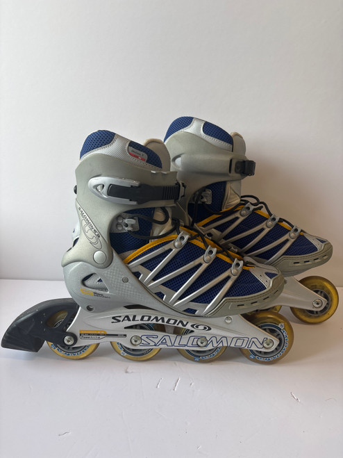 Vist Large View of Product Image Which is Used Salomon MOTION 7 WOMENS Senior Rec Fitness Skates Grey Senior 9.5