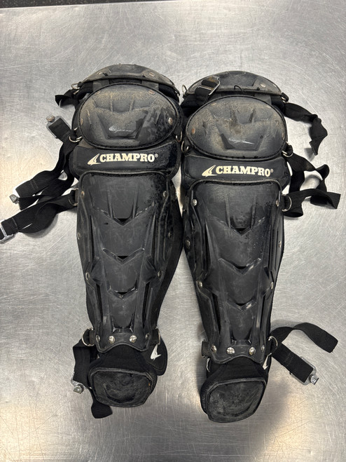 Vist Large View of Product Image Which is Used Champro CG111B Catchers Leg Guards Black T-Ball