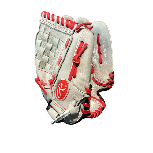 Vist Large View of Product Image Which is Used Rawlings PLAYERS SERIES TROUT GLOVE BB/SB Glove RH Throw Grey 11"
