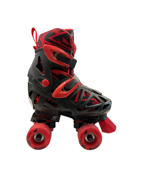 Vist Large View of Product Image Which is Used RollerDerby QUICK FIT SZ Y12-2 Child Roller Quad Skates Red Adjustable
