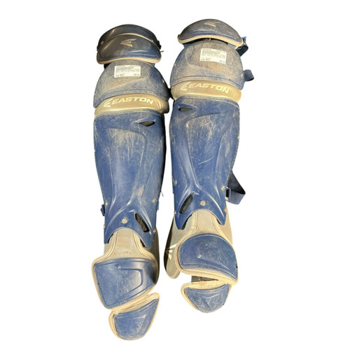 Vist Large View of Product Image Which is Used Easton ADULT EASTON CATCHERS SHINS Catchers Leg Guards Navy Blue Adult