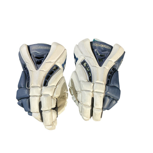 Vist Large View of Product Image Which is Used Maverik 13IN MAVERIK ROME GLOVES Lacrosse Gloves Mens White 13"
