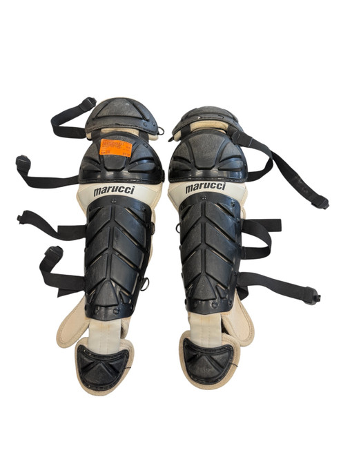 Vist Large View of Product Image Which is Used Marucci LEG GUARDS Catchers Leg Guards Black Youth