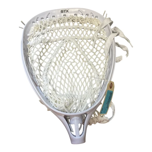 Vist Large View of Product Image Which is Used STX Men's Lacrosse Goalie Head White (Strung), front view