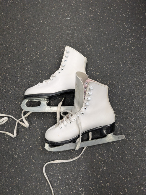 Vist Large View of Product Image Which is Used Lange GALAXY Girls Figure Skate White Youth 12.0
