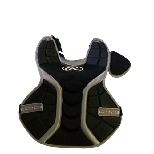 Vist Large View of Product Image Which is Used Rawlings CHEST PROTECTOR Catchers Chest Protector Black Adult