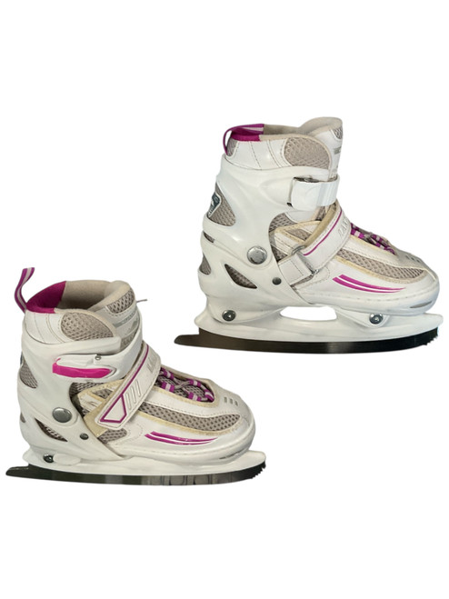Vist Large View of Product Image Which is Used Lake Placid ADJUSTABLE 1-4 Girls Softboot Skate None Adjustable