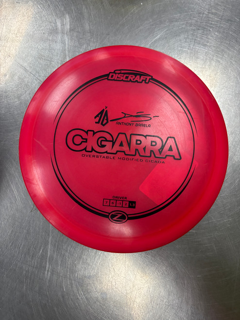 Vist Large View of Product Image Which is Used Discraft Z CIGARRA Disc Golf Driver Red