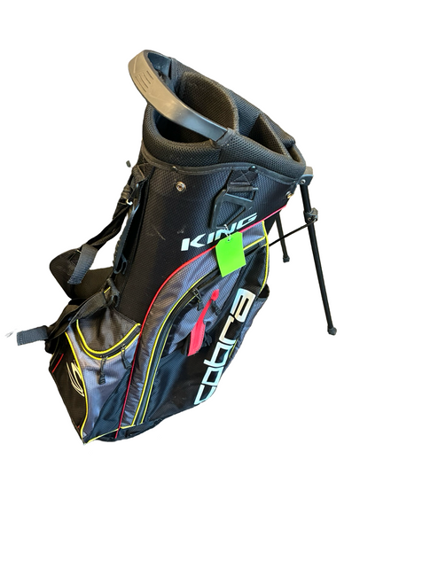 Vist Large View of Product Image Which is Used Cobra KING 5 WAY JR BAG Mens Stand Bag Black