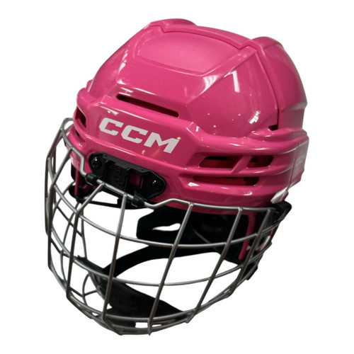 Vist Large View of Product Image Which is Used CCM TACKS 70 COMBO JR Helmet Cage Combo Pink XS