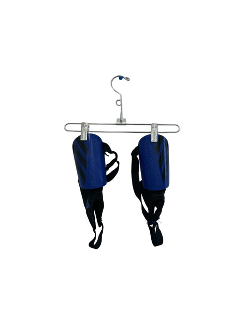 Vist Large View of Product Image Which is Used Adidas Soccer Shin Guards Junior MD Black And Royal Blue 