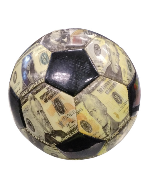 Vist Large View of Product Image Which is Used MONEY BALL All Size Soccer Ball Black 4