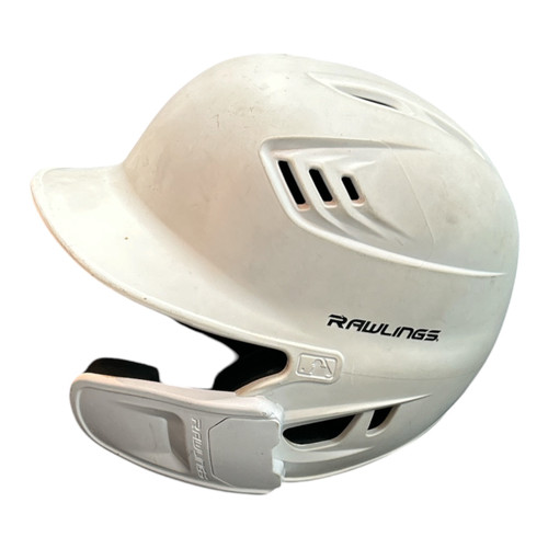 Vist Large View of Product Image Which is Used Rawlings R16S-REVB 6 7/8 - 7 5/8 W/JAW Batting Helmet No Mask White One Size