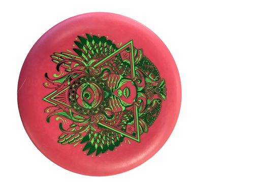 Vist Large View of Product Image Which is Used Innova PRO AVIAR KC Disc Golf Mid Range Red