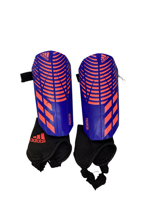 Vist Large View of Product Image Which is Used Adidas PREDATOR Soccer Shin Guards Adult Royal Blue SM