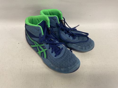 Vist Large View of Product Image Which is Used Asics MATFLEX Wrestling Shoes Royal Blue Senior 5