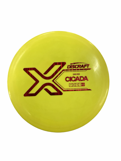 Vist Large View of Product Image Which is Used Discraft CICADA Disc Golf Driver Yellow