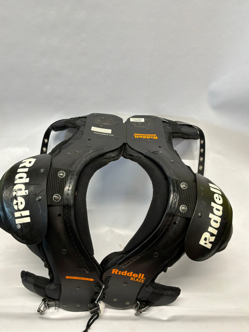 Vist Large View of Product Image Which is Used Riddell BLAZE FB Shoulder Pads Black LG