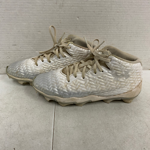 Vist Large View of Product Image Which is Used Under Armour BB/SB Cleats White Senior 6.5