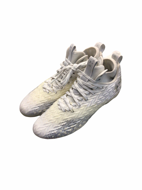 Vist Large View of Product Image Which is Used Under Armour Adult FB Cleats White Senior 9