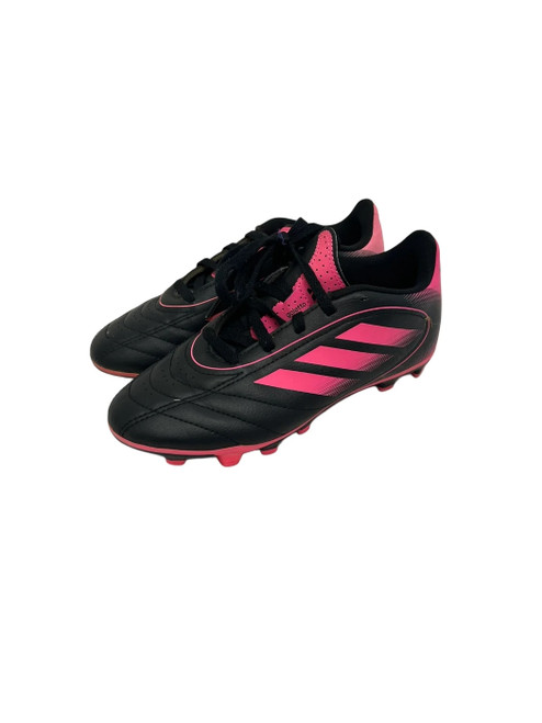 Vist Large View of Product Image Which is Used Adidas Goletto Jr 1.5 Soccer Cleats Black And Pink